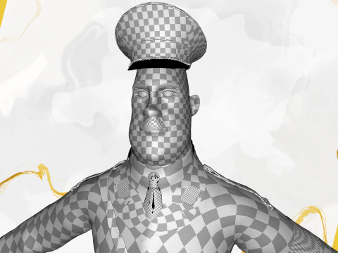 adolf hitler dibujos animados 3d Modelo 3D