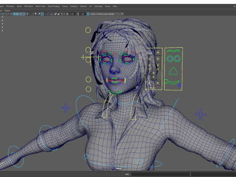 Cartoon Woman in Casual Outfit HQ 3D 模型
