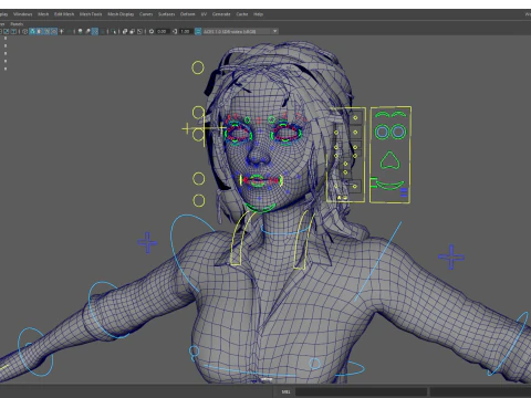 Cartoon Woman in Casual Outfit HQ 3D Model