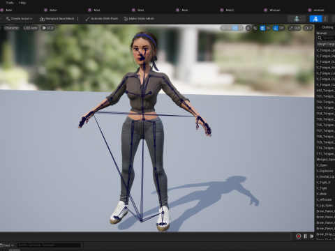 Cartoon Woman in Casual Outfit HQ 3D 模型