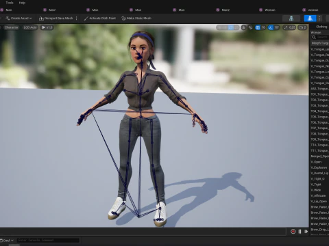 Cartoon Woman in Casual Outfit HQ 3D Model