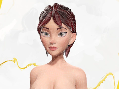 Woman in summer sportswear jogging female 3D Model