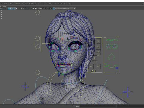 Woman in summer sportswear jogging female 3D Model