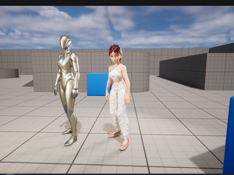 Woman in summer sportswear jogging female 3D Model