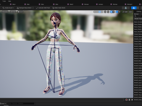 Woman in summer sportswear jogging female 3D Model