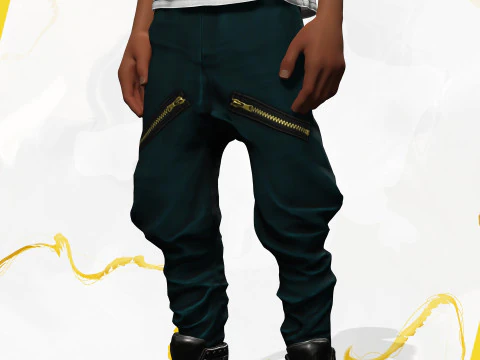Afro boy toon cartoon Black Male stylized 3D Model