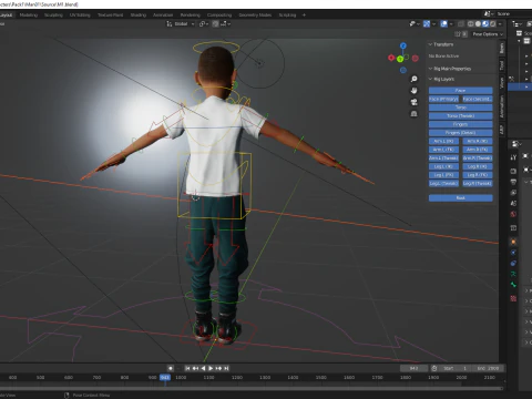 Afro boy toon cartoon Black Male stylized 3D Model
