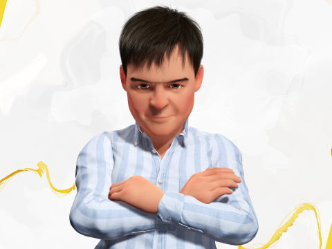 Classic Toon Guy Cartoon Male 3D Model