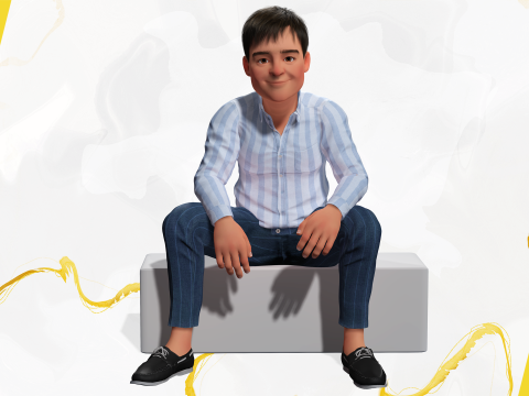 Classic Toon Guy Cartoon Male 3D Model
