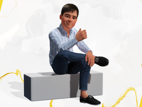 Classic Toon Guy Cartoon Male 3D Model