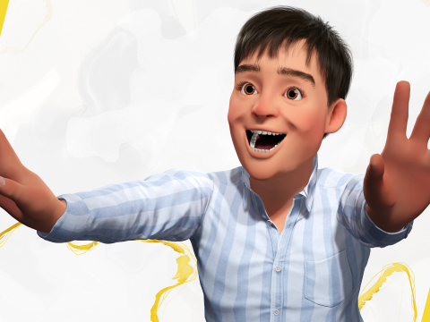 Classic Toon Guy Cartoon Male 3D Model