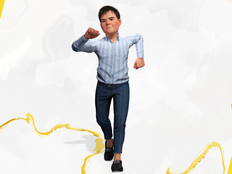 Classic Toon Guy Cartoon Male 3D Model