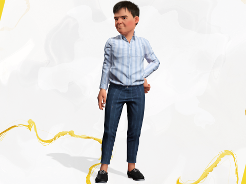 Classic Toon Guy Cartoon Male 3D Model