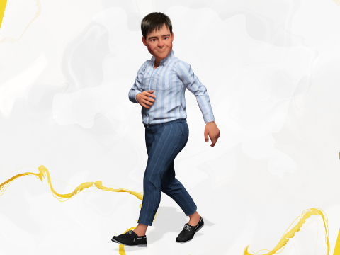 Classic Toon Guy Cartoon Male 3D Model
