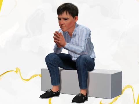 Classic Toon Guy Cartoon Male 3D Model