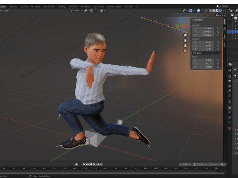 Classic Toon Guy Cartoon Male 3D Model