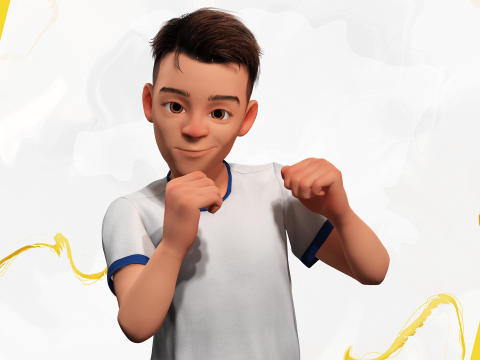 Brother Cartoon Young Teen Low-poly Model 3D