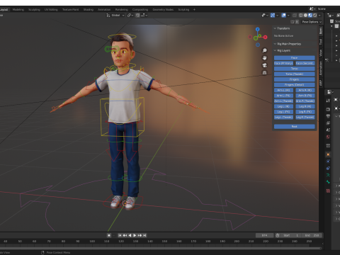 Brother Cartoon Young Teen Low-poly Model 3D