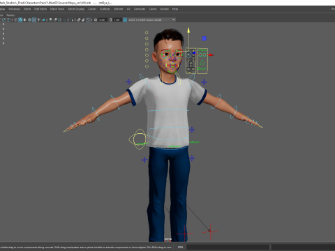 Brother Cartoon Young Teen Low-poly Model 3D