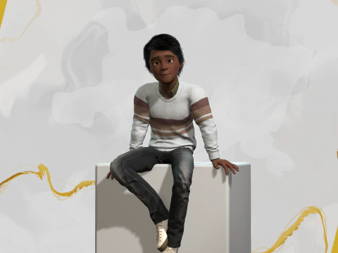 Indian Toon Cartoon Male 3D Model