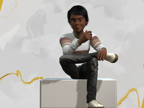 Indian Toon Cartoon Male 3D Model