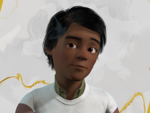 Indian Toon Cartoon Male Modelo 3D