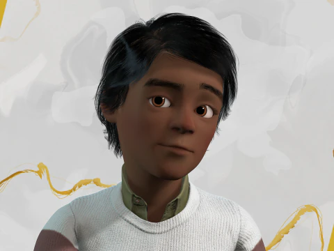 Indian Toon Cartoon Male 3D Model