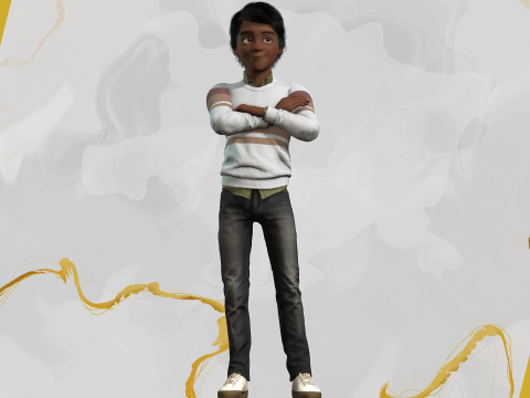 Indian Toon Cartoon Male Modelo 3D