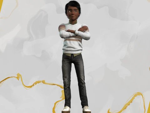 Indian Toon Cartoon Male 3D Model
