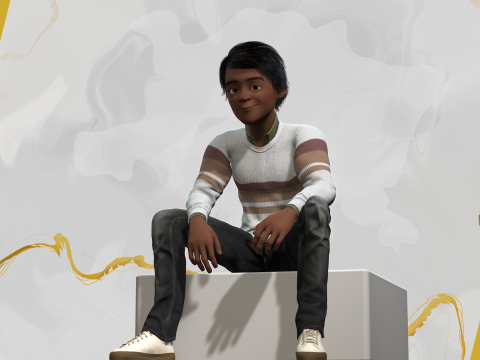 Indian Toon Cartoon Male Modelo 3D