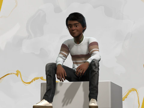 Indian Toon Cartoon Male 3D Model