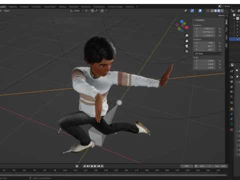 Indian Toon Cartoon Male 3D Model