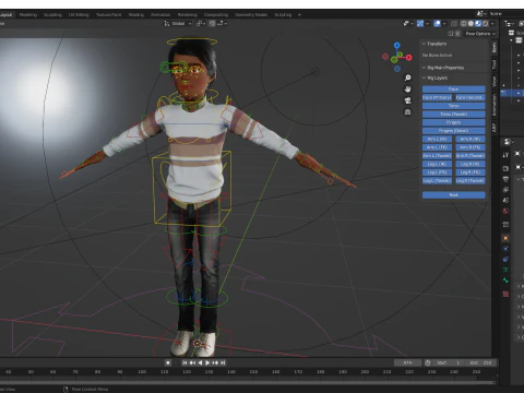Indian Toon Cartoon Male 3D Model