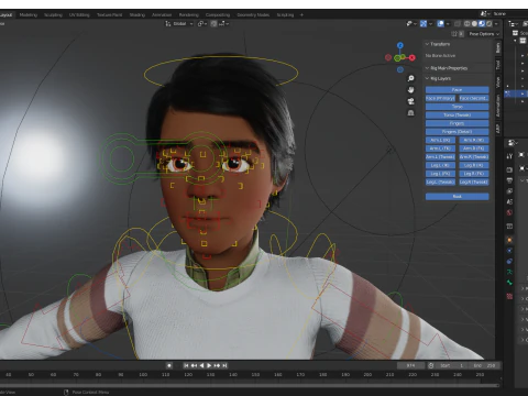 Indian Toon Cartoon Male 3D Model