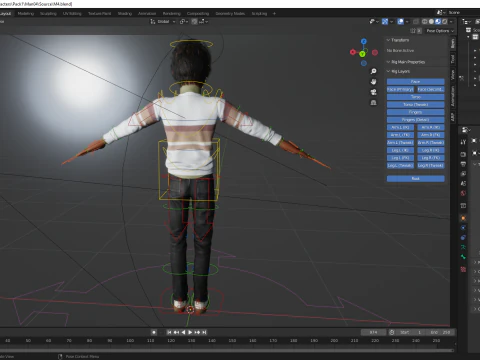 Indian Toon Cartoon Male 3D Model