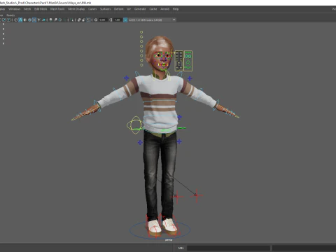 Indian Toon Cartoon Male 3D Model