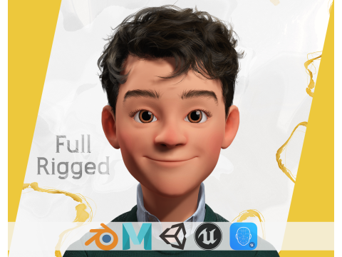 Boyfriend Cartoon Man 3D Model