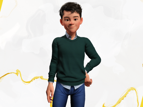 Boyfriend Cartoon Man 3D Model