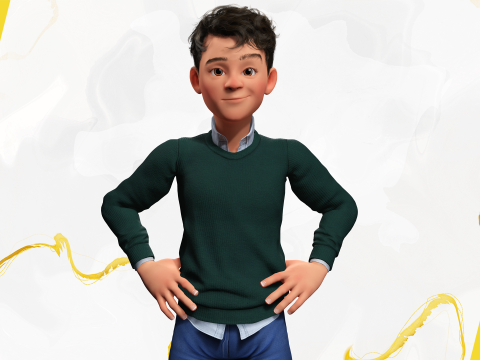 Boyfriend Cartoon Man 3D Model