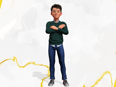 Boyfriend Cartoon Man 3D Model