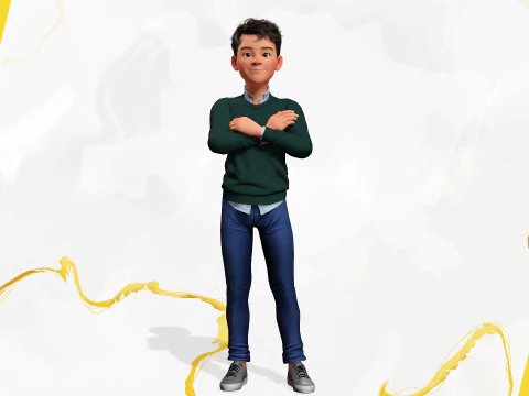 Boyfriend Cartoon Man 3D Model