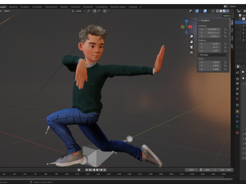 Boyfriend Cartoon Man 3D Model