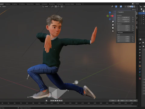 Boyfriend Cartoon Man 3D Model