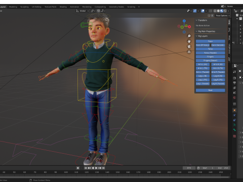 Boyfriend Cartoon Man 3D Model