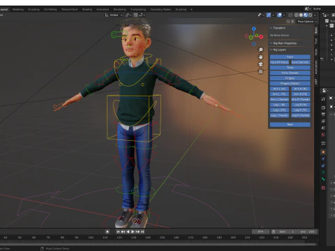 Boyfriend Cartoon Man 3D Model