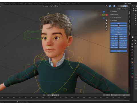 Boyfriend Cartoon Man 3D Model