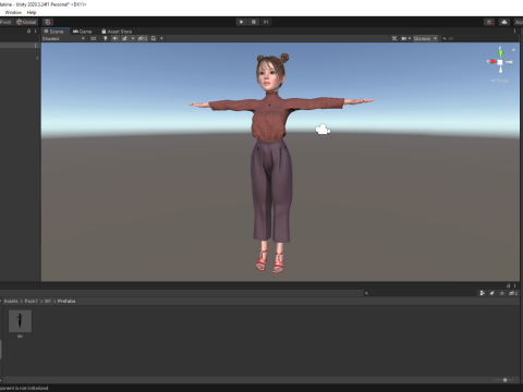 Girlfriend stylized toon girl 3D Model