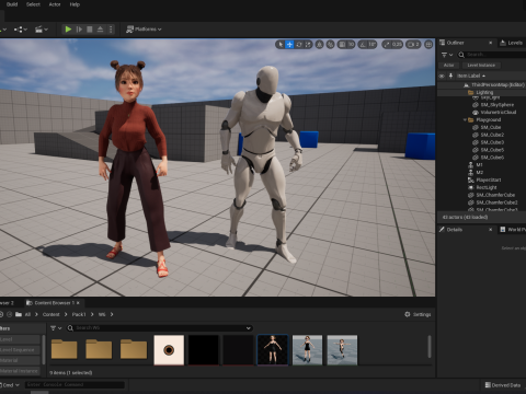 Girlfriend stylized toon girl 3D Model