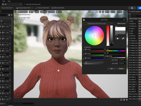Girlfriend stylized toon girl 3D Model