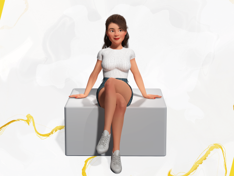 Sexy Girl Toon Woman 3D मॉडल